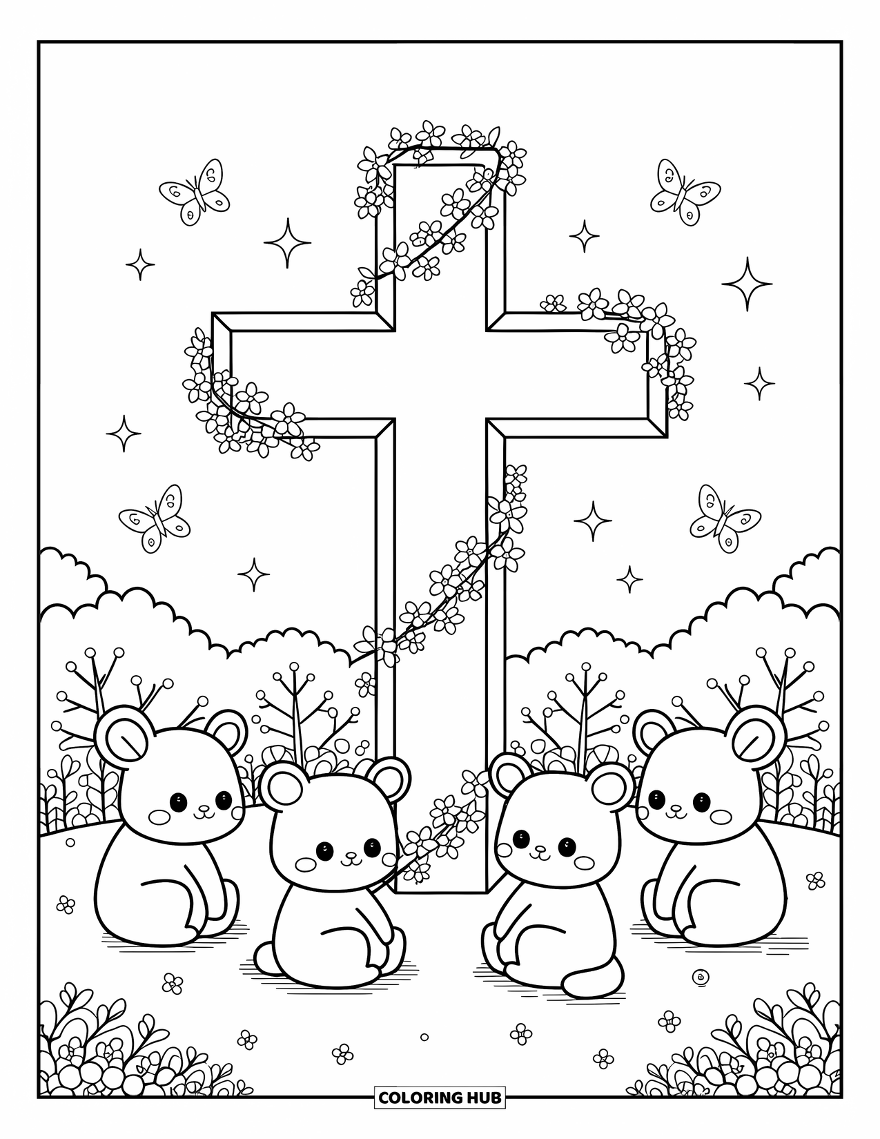 90+ Christian Coloring Pages for Kids & Adults (Free Printable PDFs)