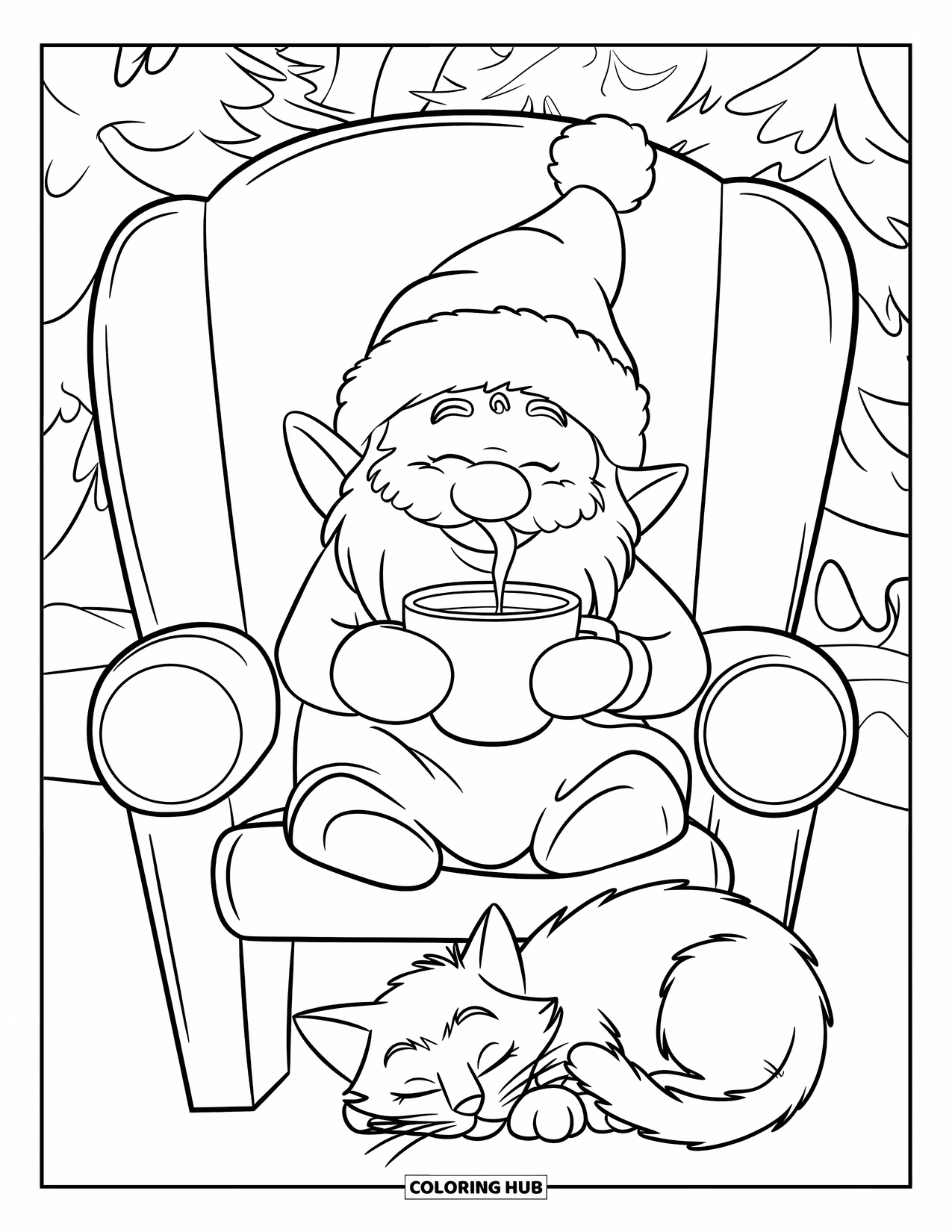 105+ Christmas Gnome Coloring Pages for Kids & Adults (Free Printable PDFs)