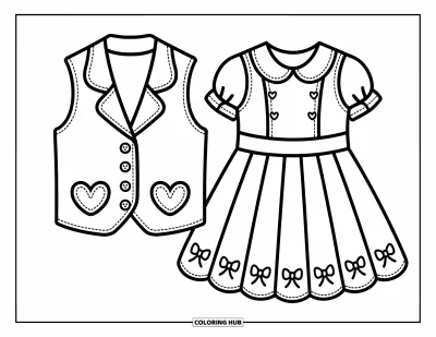 70+ Dibujos de ropa para colorear para niños y adultos (Gratis)