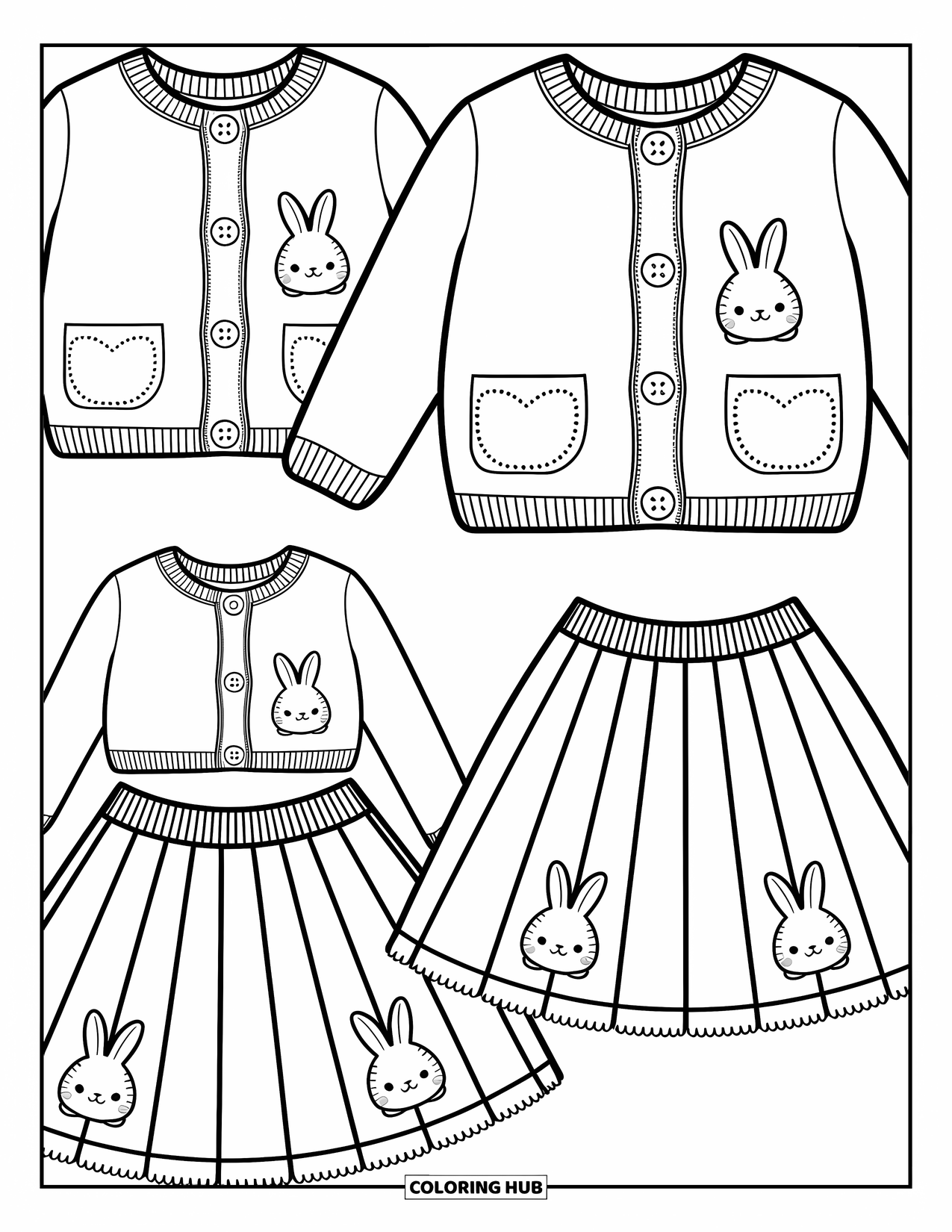 70+ Clothes Coloring Pages for Kids & Adults (Free Printable PDFs)