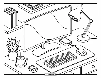 55+ Computer Coloring Pages