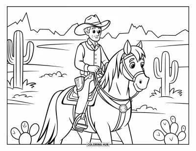 95+ Dibujos de vaqueros para colorear