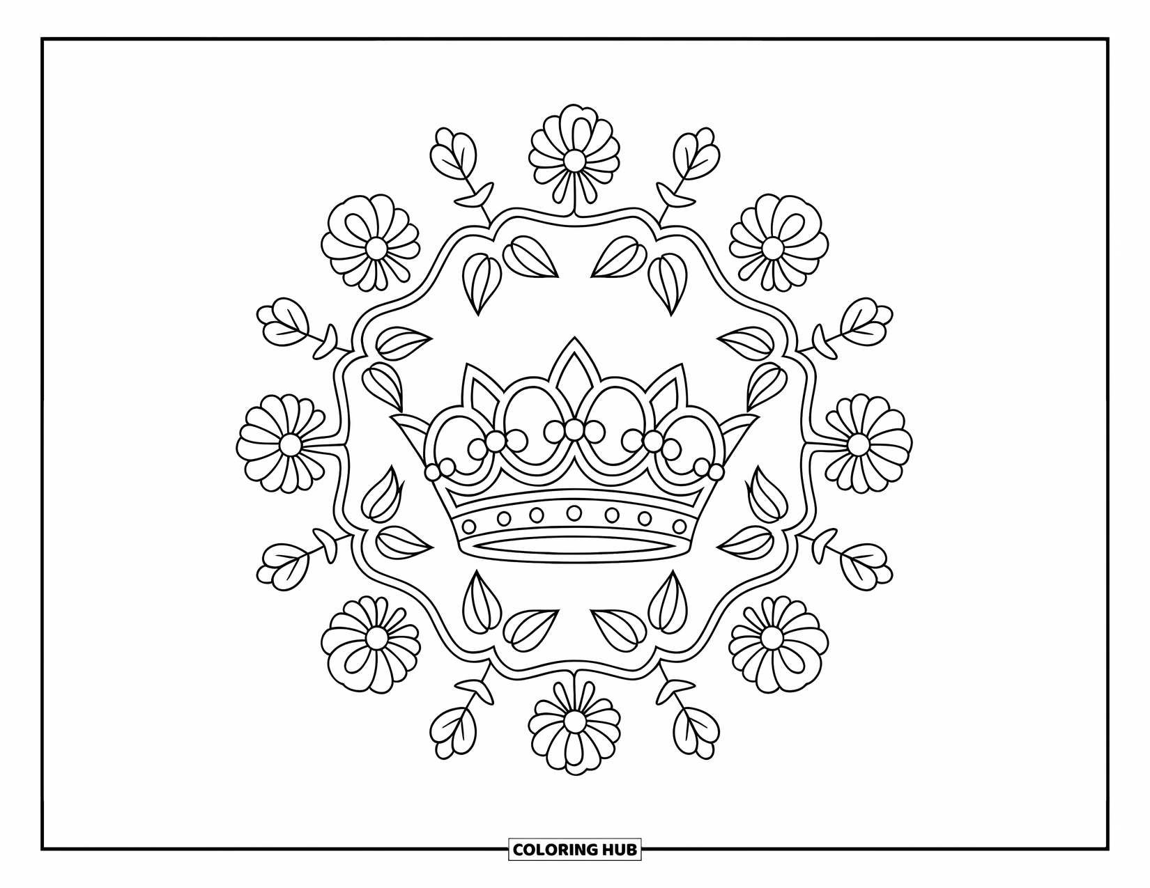 85+ Crown Coloring Pages for Kids & Adults (Free Printable PDFs)