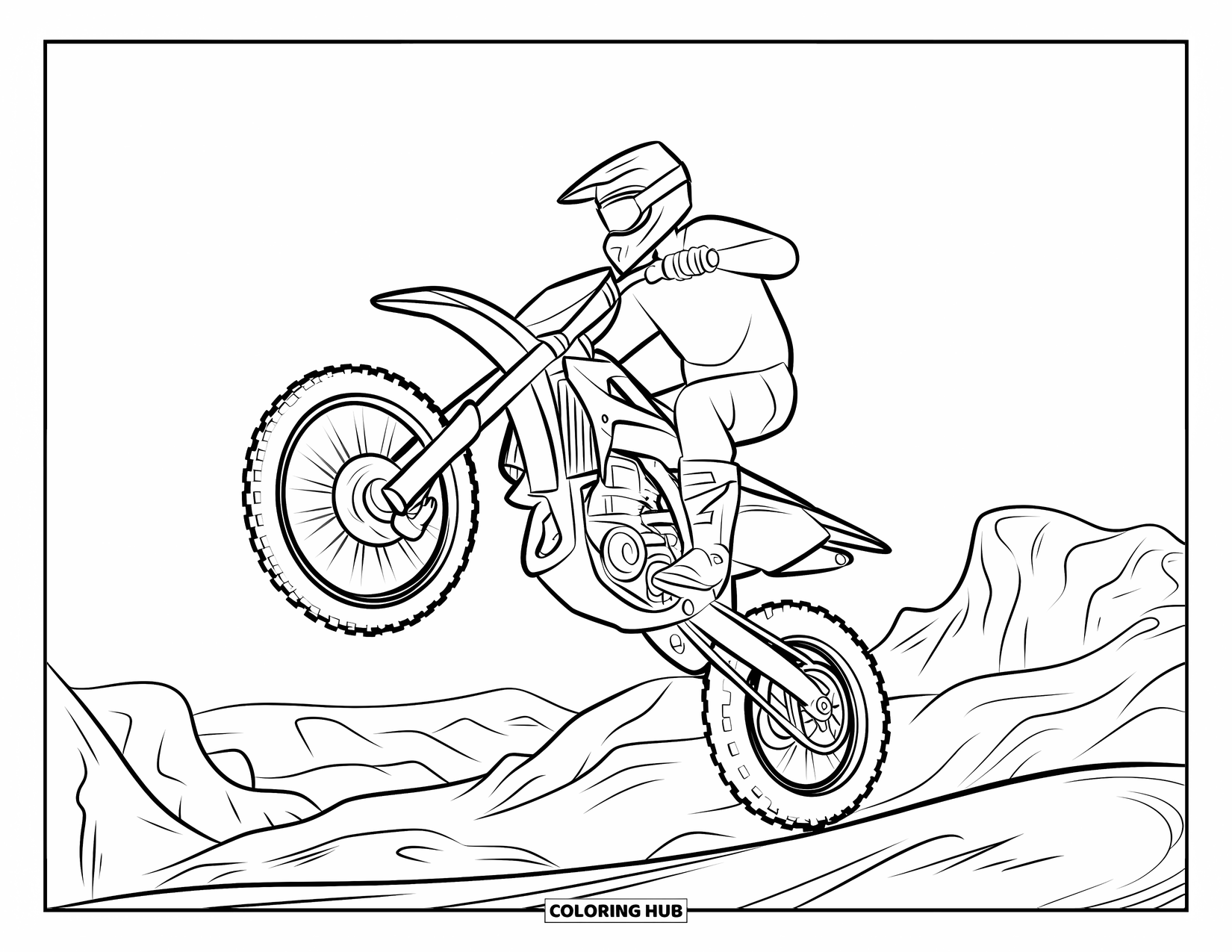85+ Dirt Bike Coloring Pages for Kids & Adults (Free Printable PDFs)