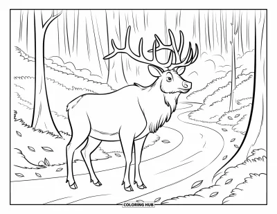 75+ Coloriages de wapiti pour enfants et adultes (Gratuits)