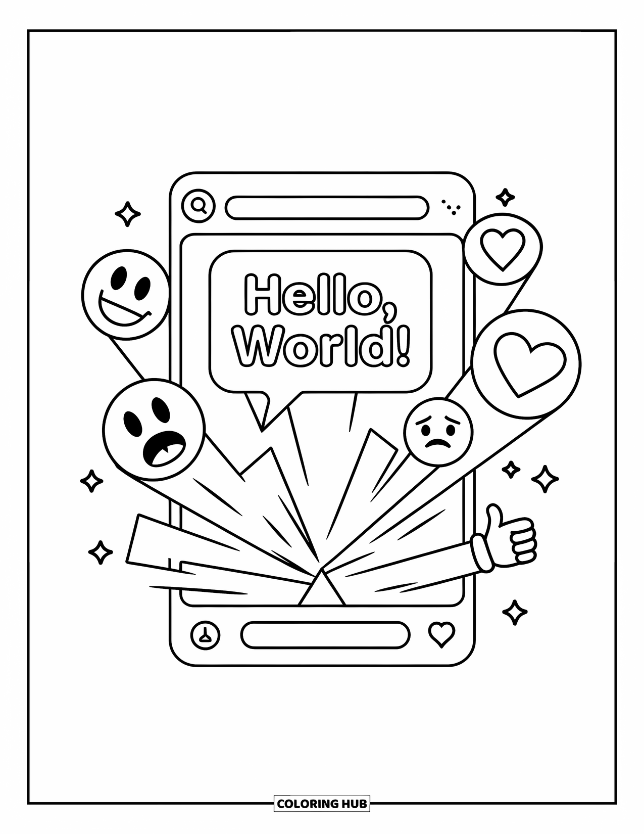 160+ Emoji Coloring Pages for Kids & Adults (Free Printable PDFs)