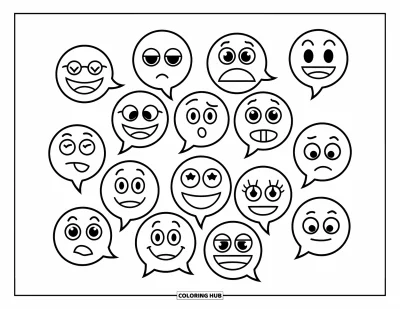 160+ Emoji-Ausmalbilder für Kinder und Erwachsene (Kostenlos)