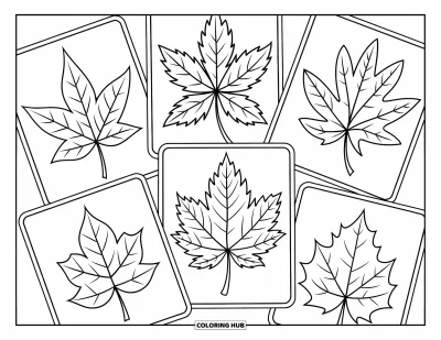 105+ Fall Leaves Coloring Pages