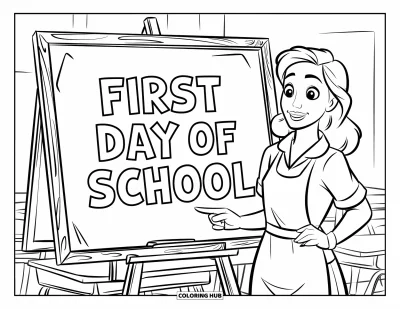 90+ First Day Of School Coloring Pages