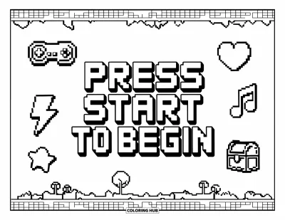 110+ Dibujos de videojuegos para colorear
