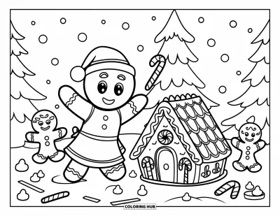 100+ Coloriages de bonshommes en pain d&rsquo;épices pour enfants et adultes (Gratuits)