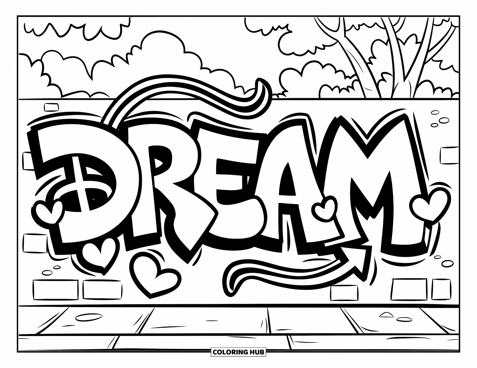 85+ Graffiti Coloring Pages for Kids & Adults (Free Printable PDFs)