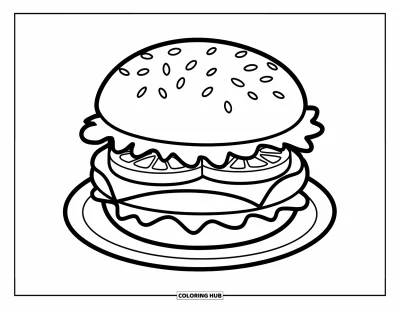 90+ Hamburgarmålarbilder för barn och vuxna (Gratis)
