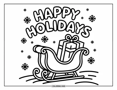 90+ Coloriages Joyeuses Fêtes pour enfants et adultes (Gratuits)