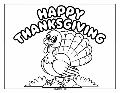 100+ Coloriages « Joyeux Thanksgiving » pour enfants et adultes (Gratuits)