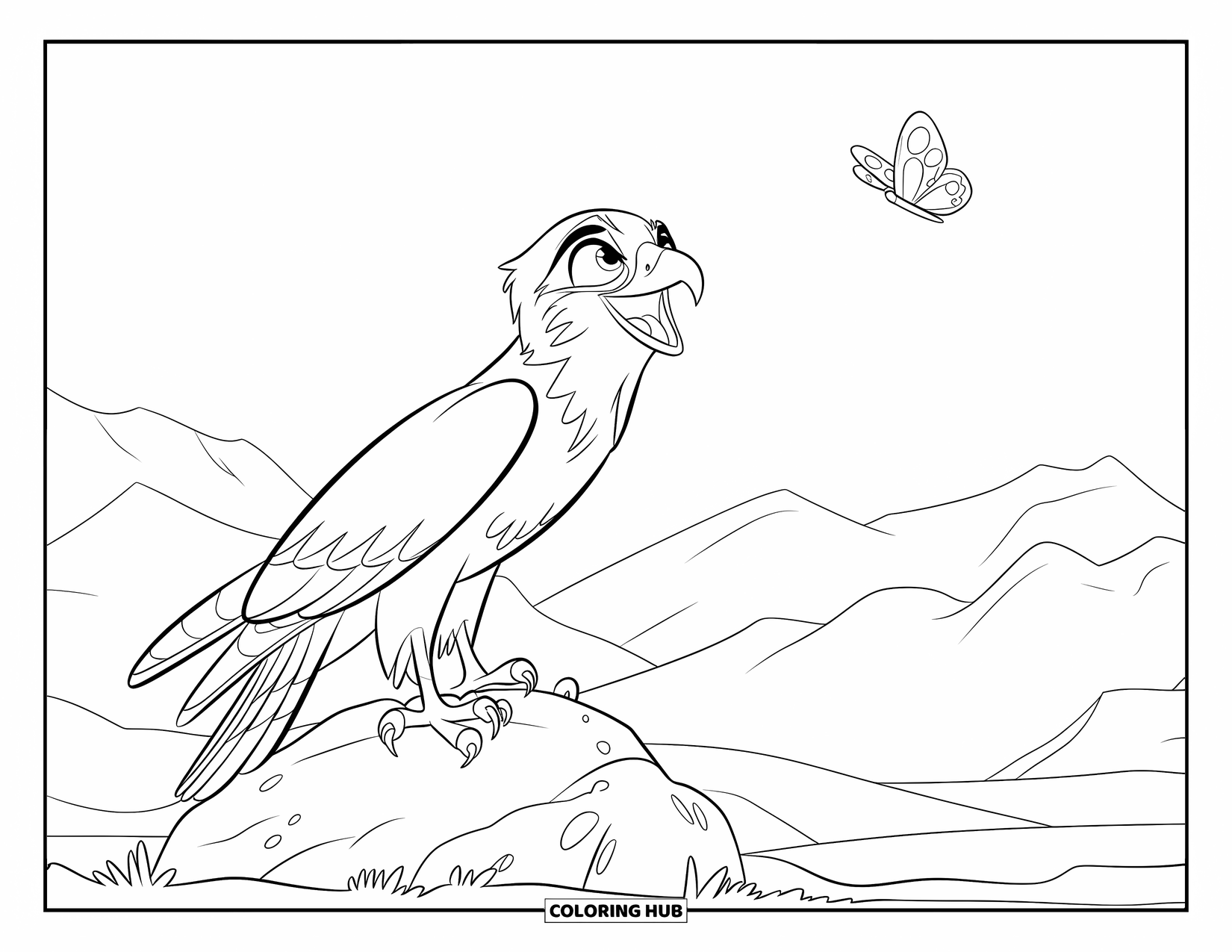 85+ Hawk Coloring Pages for Kids & Adults (Free Printable PDFs)