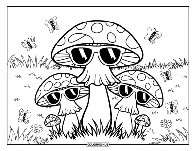 125+ Hippie-sopp Fargeleggingsark for barn og voksne (Gratis)