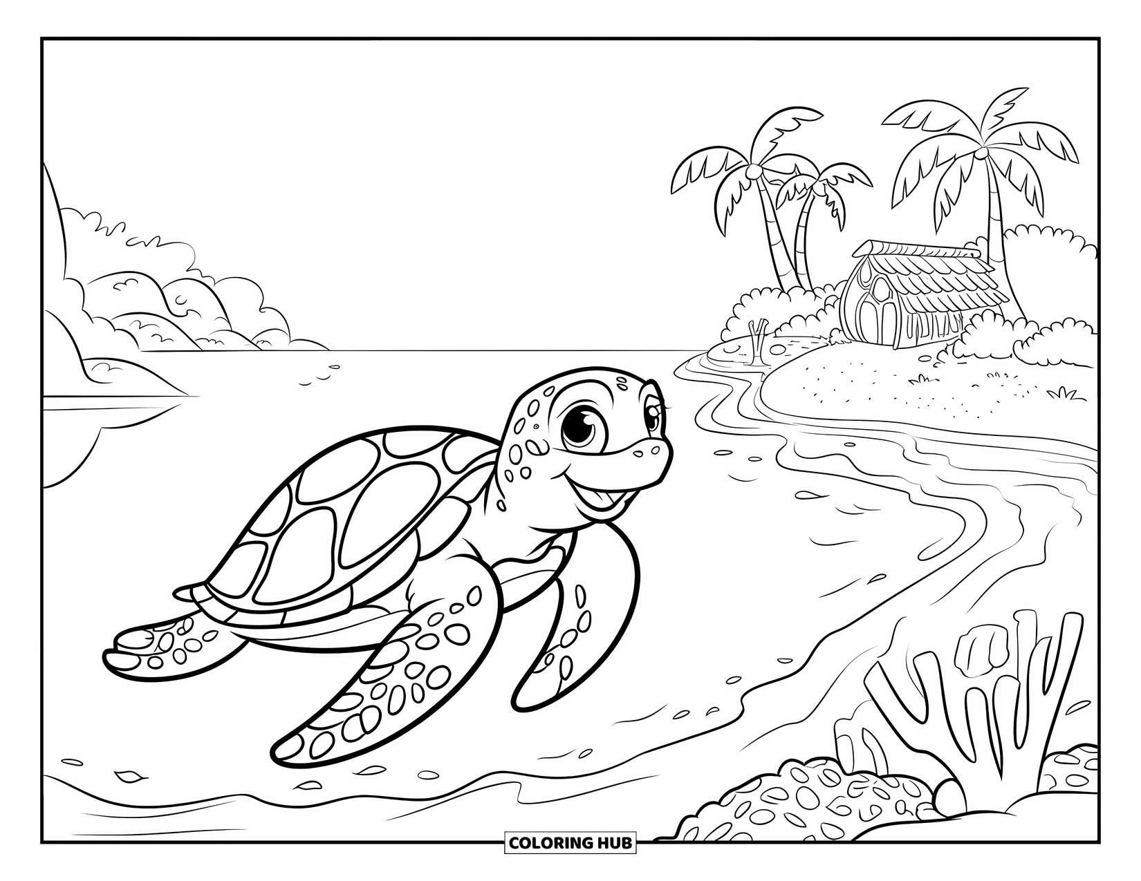 85+ Island Coloring Pages for Kids & Adults (Free Printable PDFs)