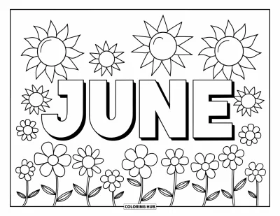 100以上の6月のぬりえ