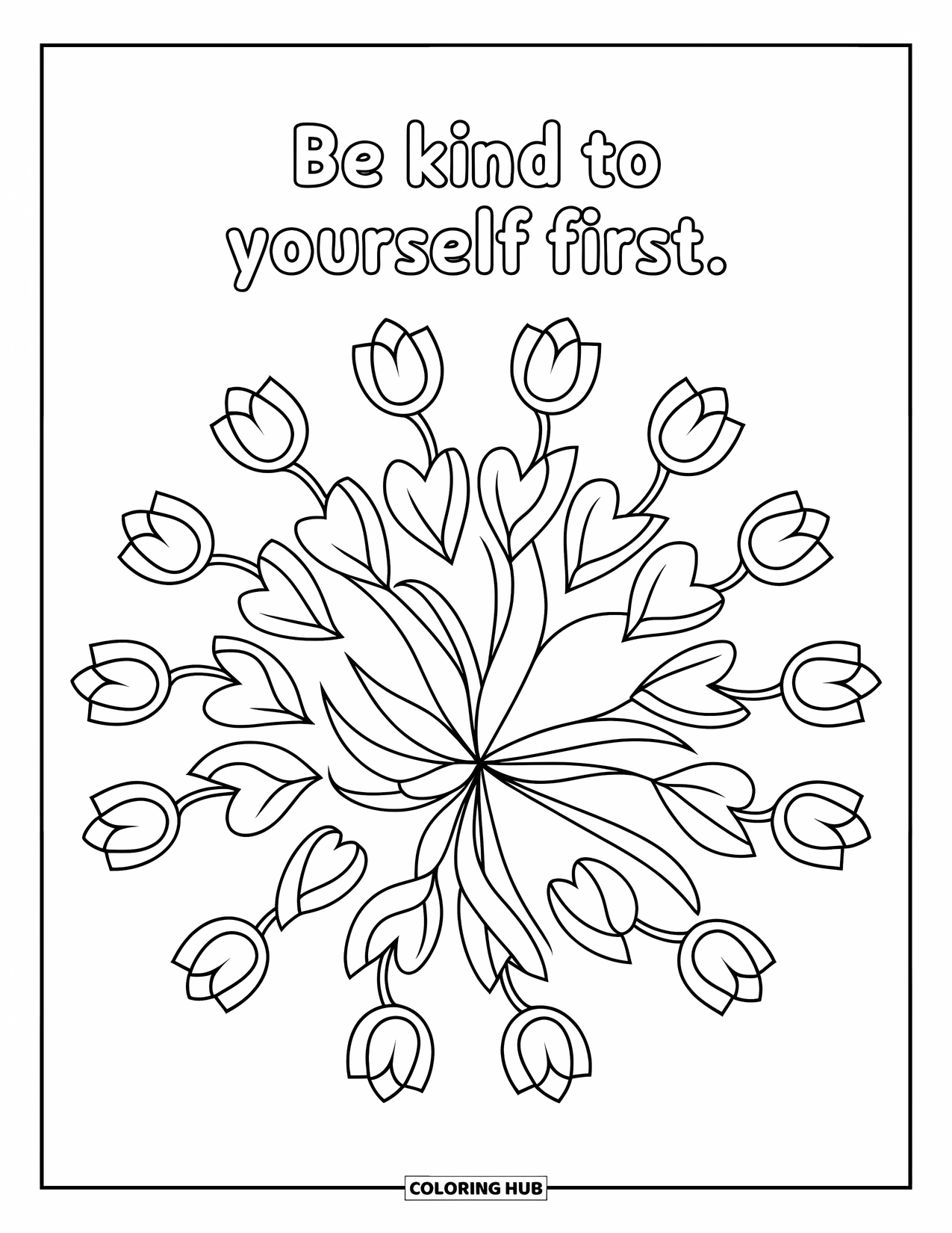 75+ Kindness Coloring Pages for Kids & Adults (Free Printable PDFs)