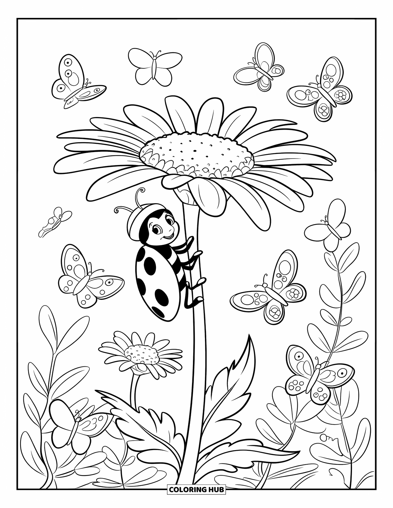 90+ Ladybug Coloring Pages for Kids & Adults (Free Printable PDFs)