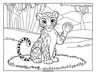 115+ Desenhos de leopardo para colorir para crianças e adultos (Grátis)