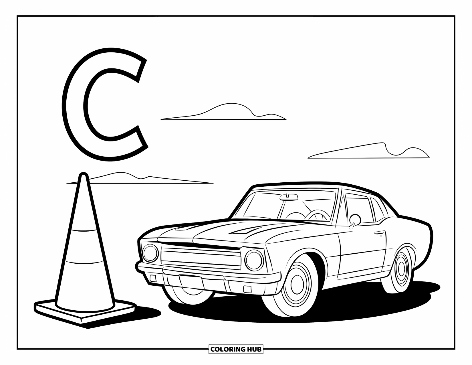100+ Letter C Coloring Pages for Kids & Adults (Free Printable PDFs)