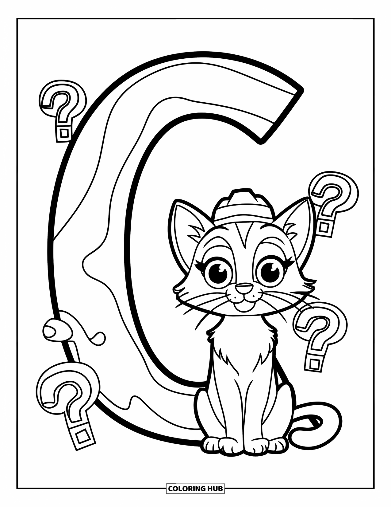 100+ Letter C Coloring Pages for Kids & Adults (Free Printable PDFs)