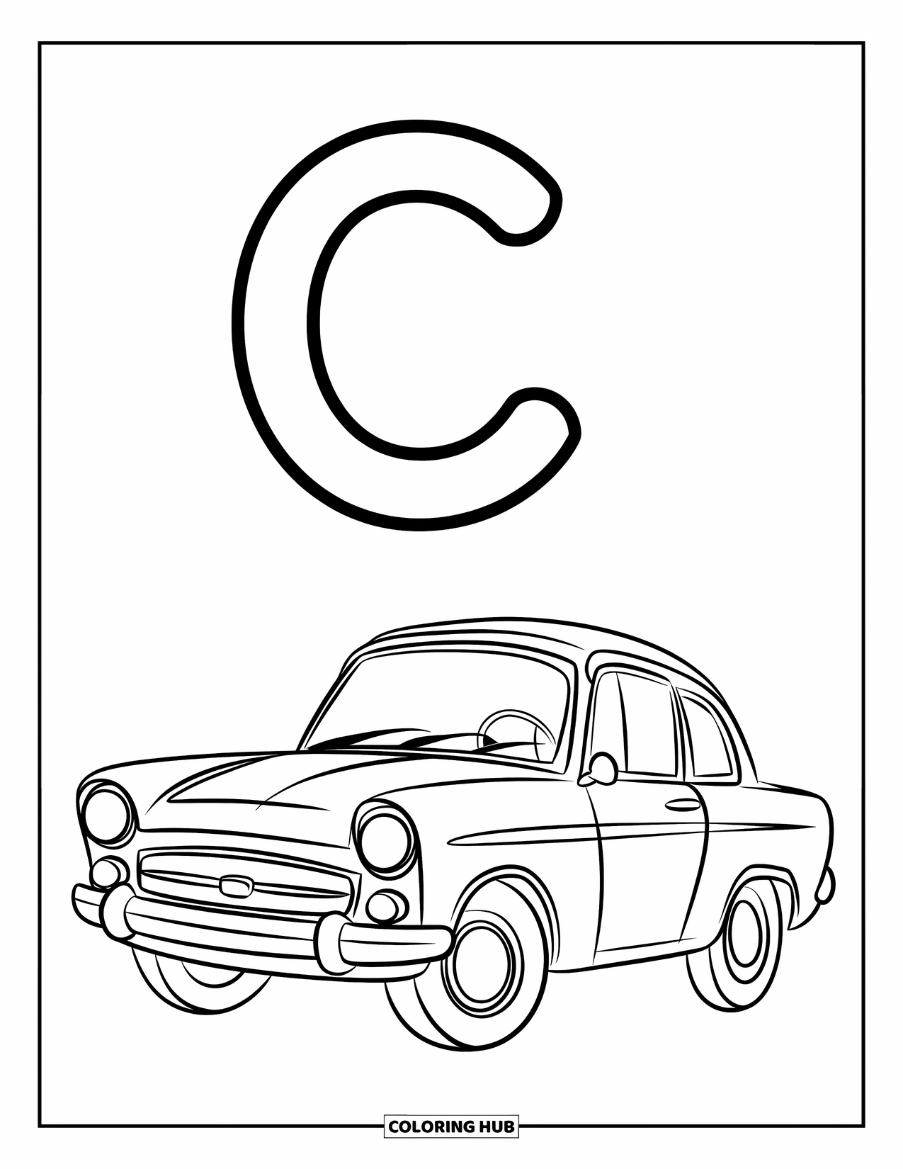 100+ Letter C Coloring Pages for Kids & Adults (Free Printable PDFs)