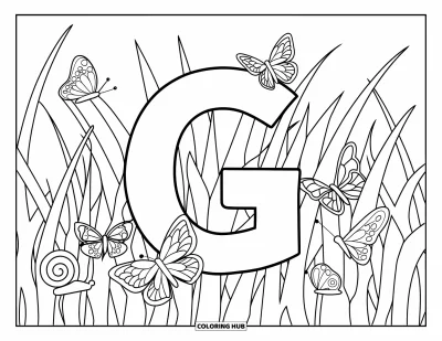 110+ Coloriages de la lettre G