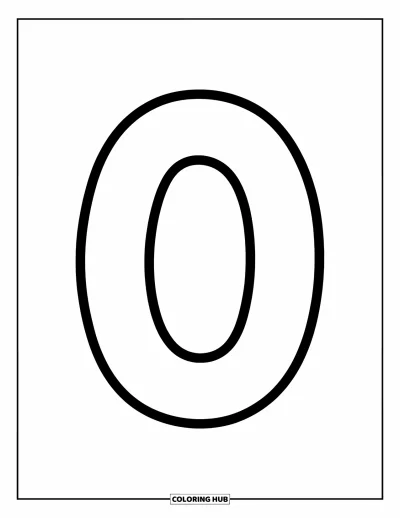 Coloriage de la lettre O pour enfants : Grand O majuscule avec des traits épais et une forme ronde accueillante