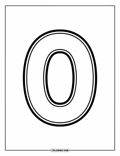 Coloriage de la lettre O pour enfants : Lettre o minuscule centrée avec des lignes nettes pour colorier en maternelle