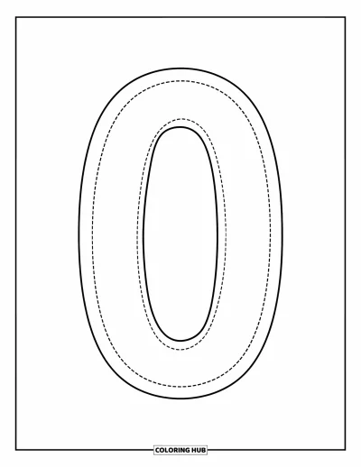 Coloriage de la lettre O pour enfants : Lettre O en pointillés pour un traçage facile et une activité préscolaire amusante