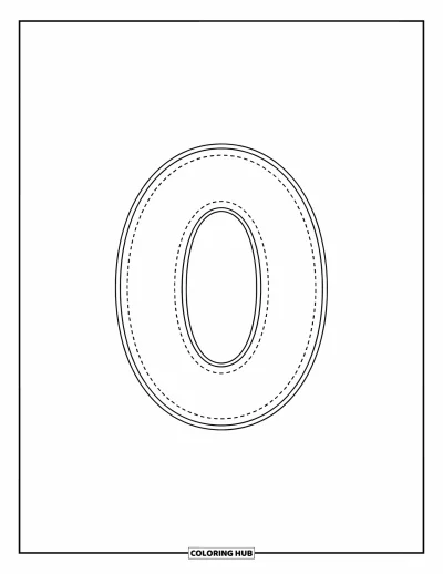 Coloriage de la lettre O pour enfants : Petit o minuscule en pointillés centré et joyeux pour les débutants en traçage