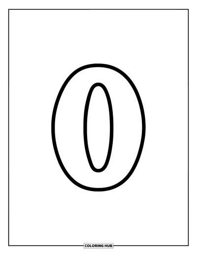 Coloriage de la lettre O pour enfants : Petit o minuscule avec un contour épais, prêt à être colorié