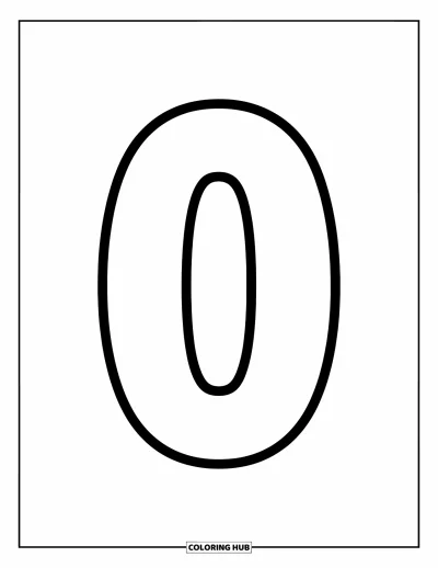 Coloriage de la lettre O pour enfants : O minuscule au contour épais, centré et simple à colorier