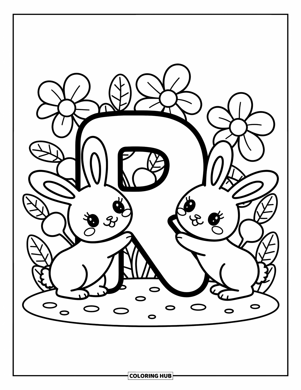 100+ Letter R Coloring Pages for Kids & Adults (Free Printable PDFs)