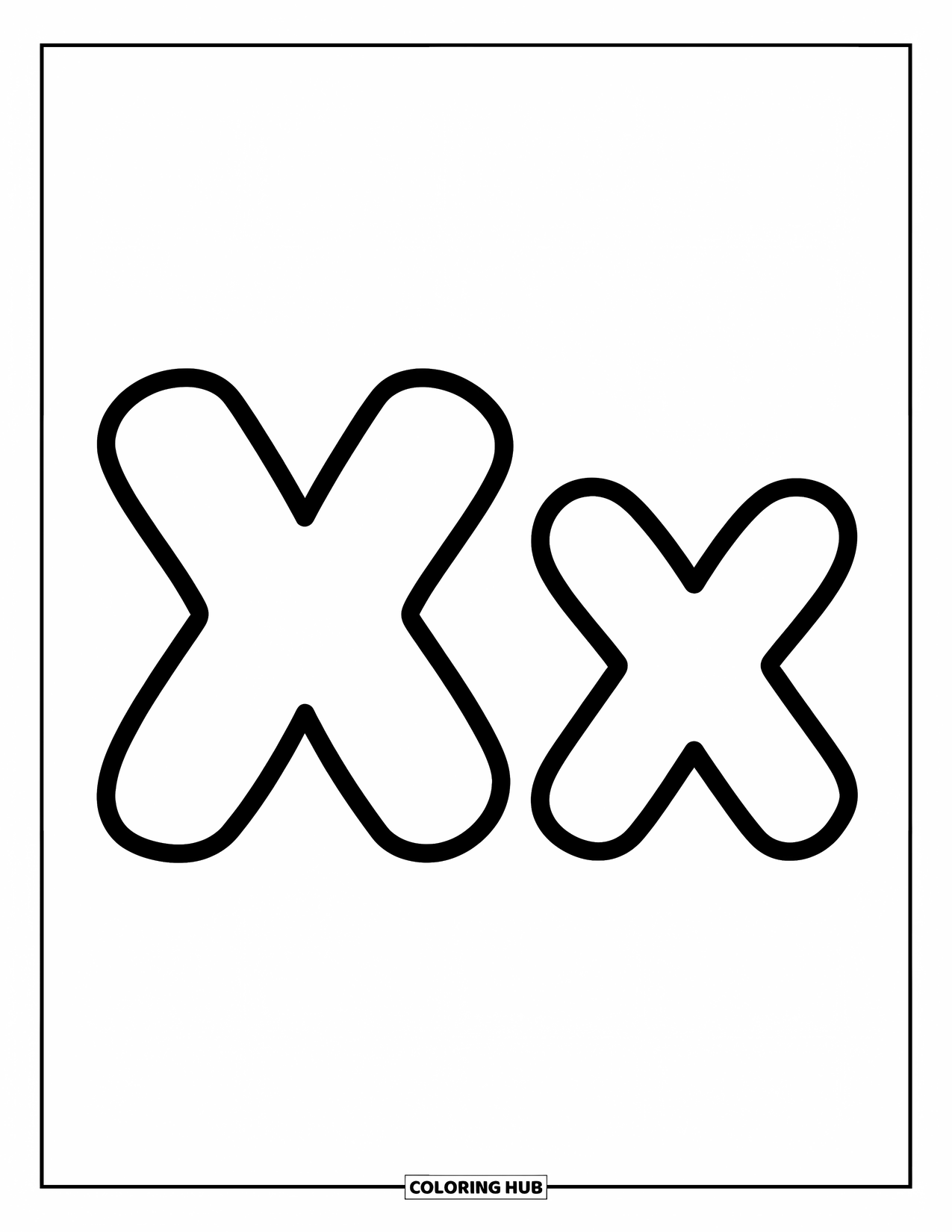 75+ Letter X Coloring Pages for Kids & Adults (Free Printable PDFs)