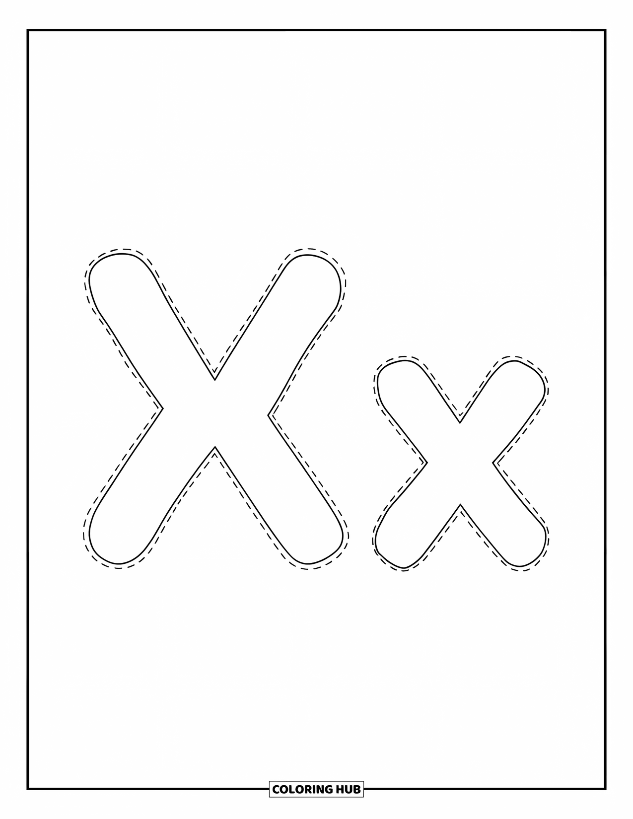 75+ Letter X Coloring Pages for Kids & Adults (Free Printable PDFs)
