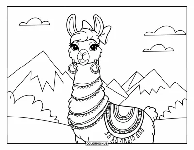 95+ Coloriages de lamas pour enfants et adultes (Gratuits)