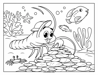 75+ Coloriages de homards pour enfants et adultes (Gratuits)