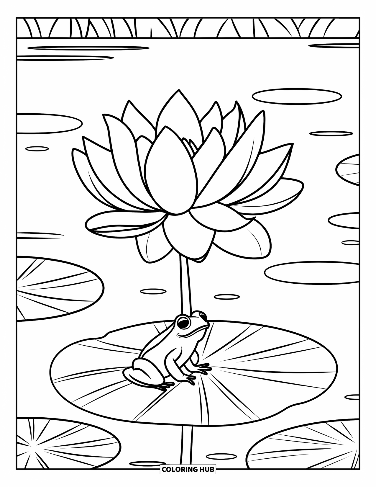 85+ Lotus Coloring Pages for Kids & Adults (Free Printable PDFs)