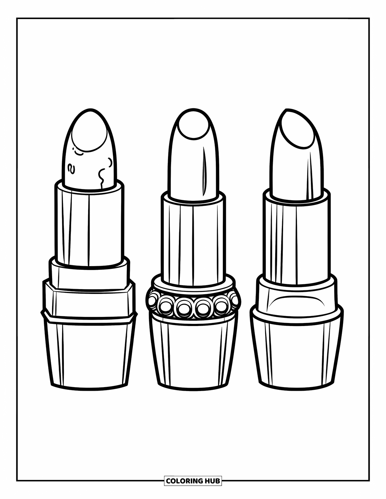 65+ Makeup Coloring Pages for Kids & Adults (Free Printable PDFs)