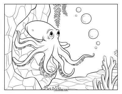 80+ Coloriages de pieuvres pour enfants et adultes (Gratuits)