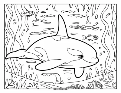 80+ Coloriages d&rsquo;orques pour enfants et adultes (Gratuits)