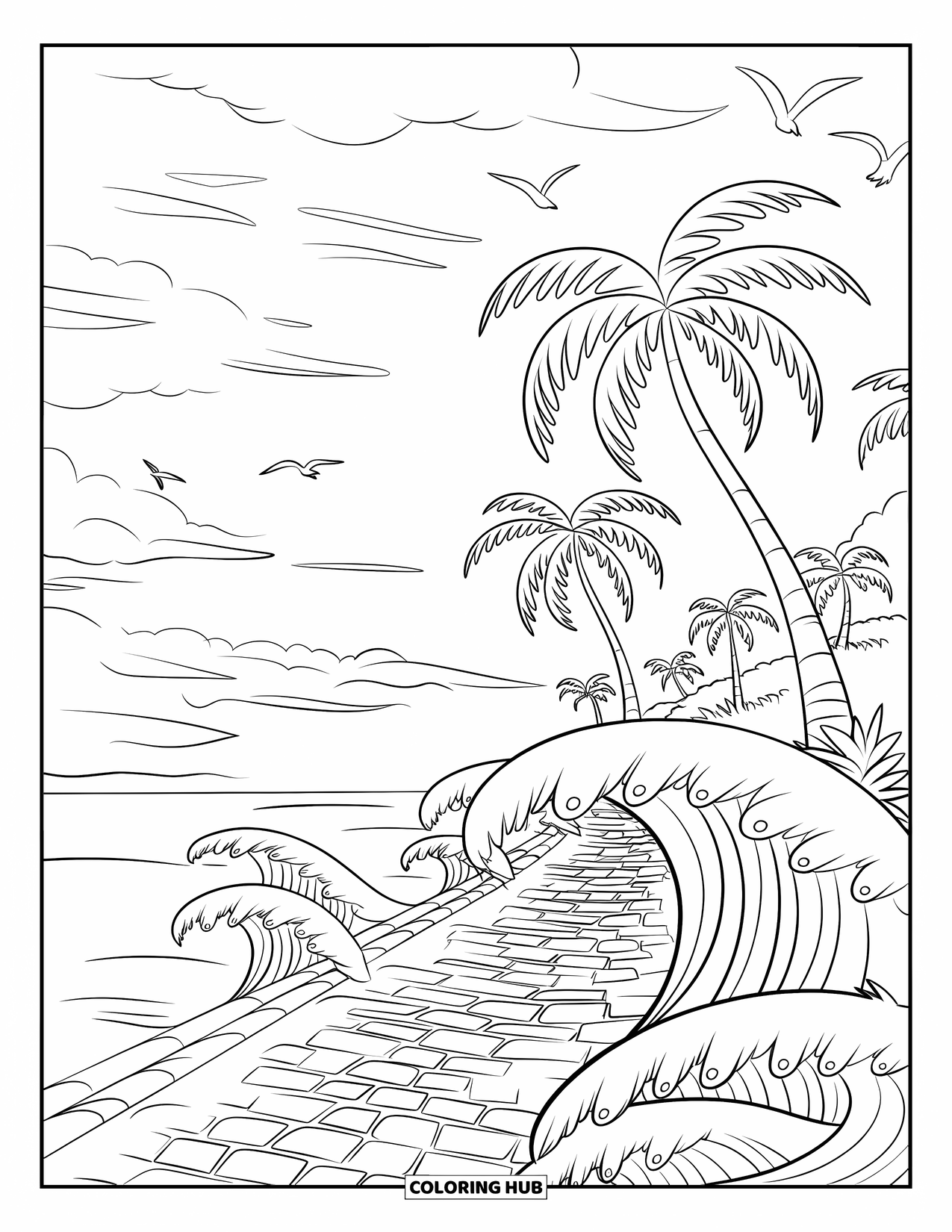80+ Palm Tree Coloring Pages for Kids & Adults (Free Printable PDFs)