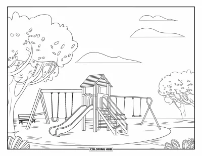 70+ Coloriages de parc pour enfants et adultes (Gratuits)