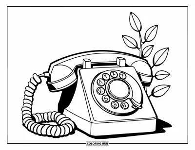 65+ Telefon-Ausmalbilder für Kinder und Erwachsene (Kostenlos)