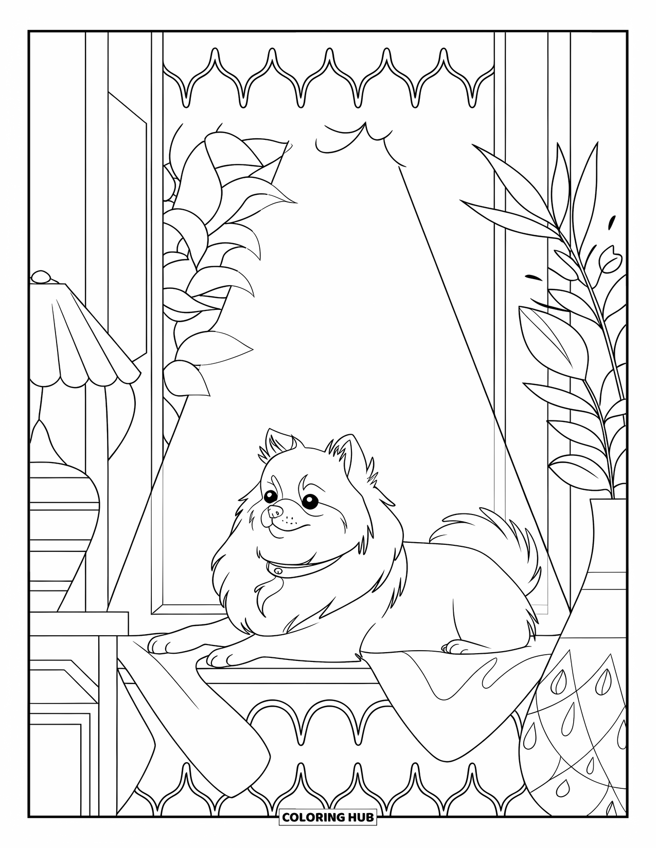 80+ Pomeranian Coloring Pages for Kids & Adults (Free Printable PDFs)