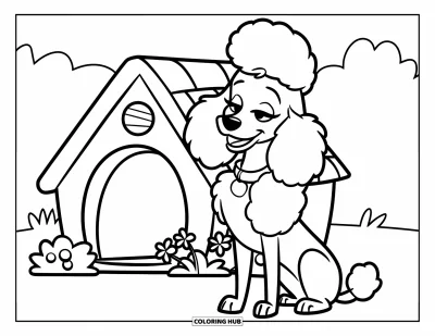 80+ Coloriages de caniches pour enfants et adultes (Gratuits)